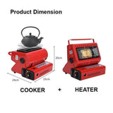 Camping Appliances: Portable Butane Gas Heater Camping Camp Tent Outdoor Hiking Camper Survival Red