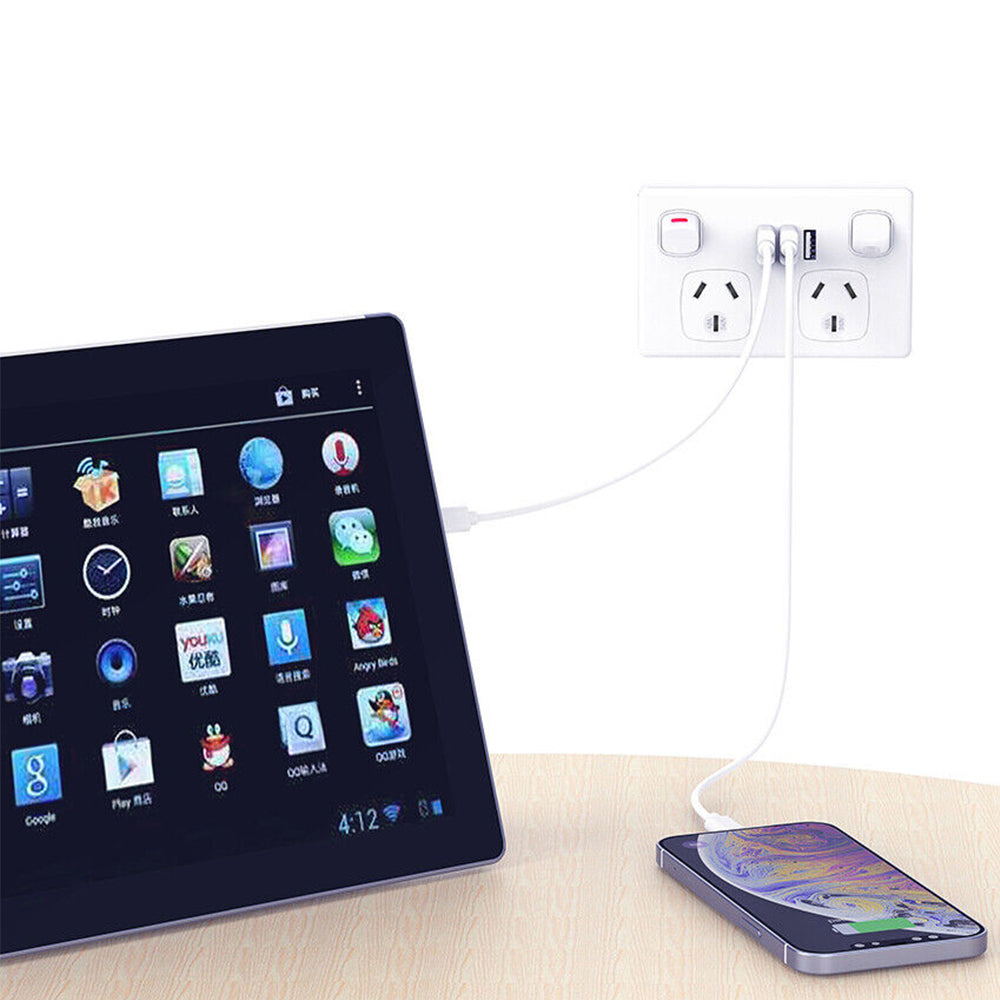 Speciality Appliances: 5PCS Double Power Point Dual USB+Type-C GPO Fast Charge 3.6 amp Wall Outlet
