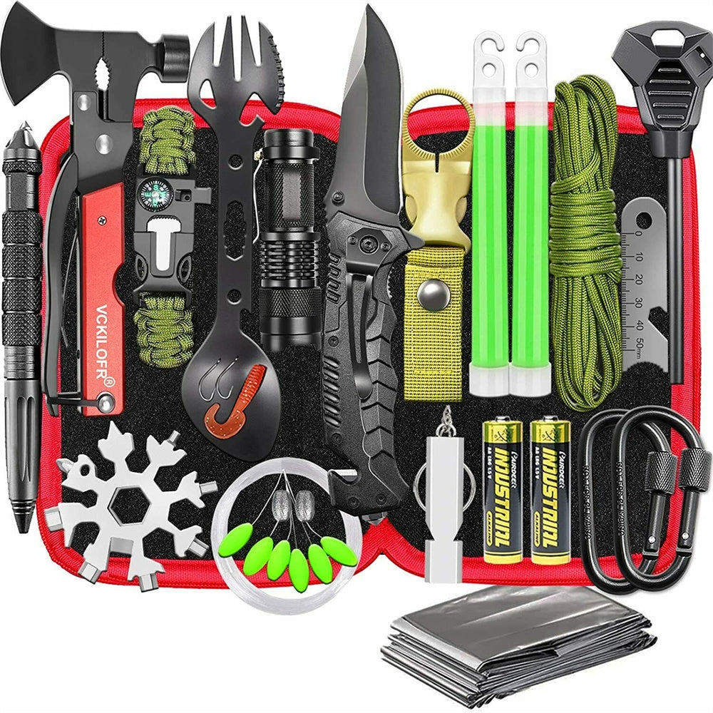 Camping Appliances: 32 In 1 Emergency Survival Equipment Kit Camping SOS Tool Sports Tactical Hiking