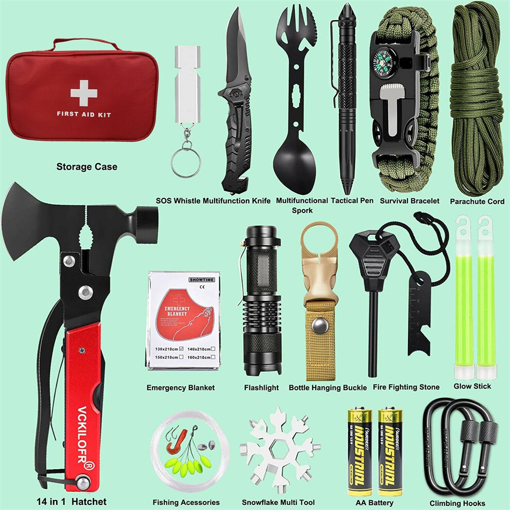 Camping Appliances: 32 In 1 Emergency Survival Equipment Kit Camping SOS Tool Sports Tactical Hiking