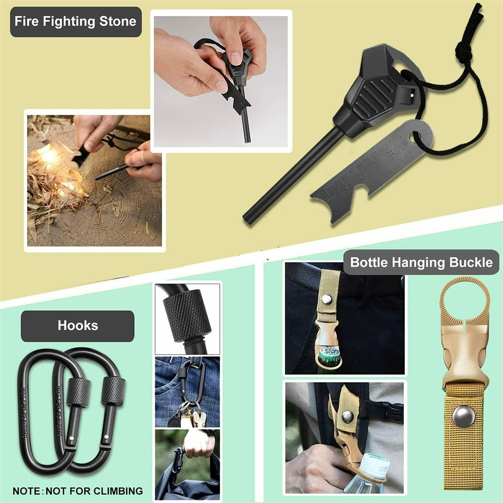 Camping Appliances: 32 In 1 Emergency Survival Equipment Kit Camping SOS Tool Sports Tactical Hiking