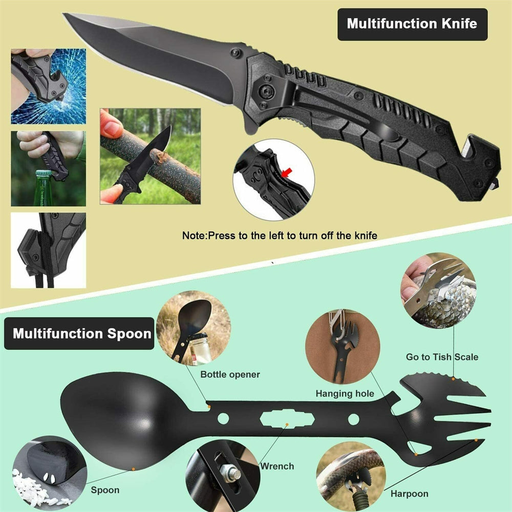 Camping Appliances: 32 In 1 Emergency Survival Equipment Kit Camping SOS Tool Sports Tactical Hiking