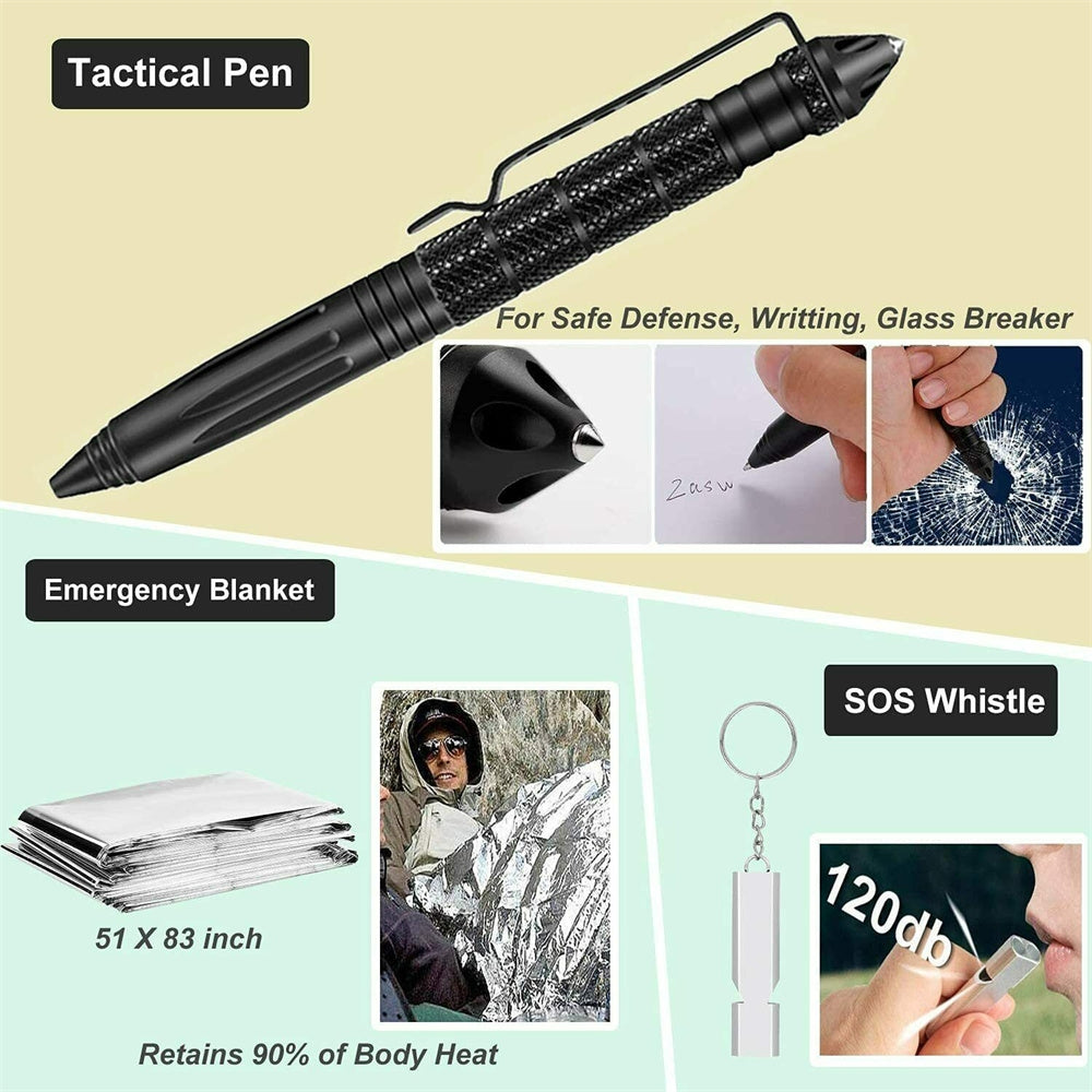 Camping Appliances: 32 In 1 Emergency Survival Equipment Kit Camping SOS Tool Sports Tactical Hiking