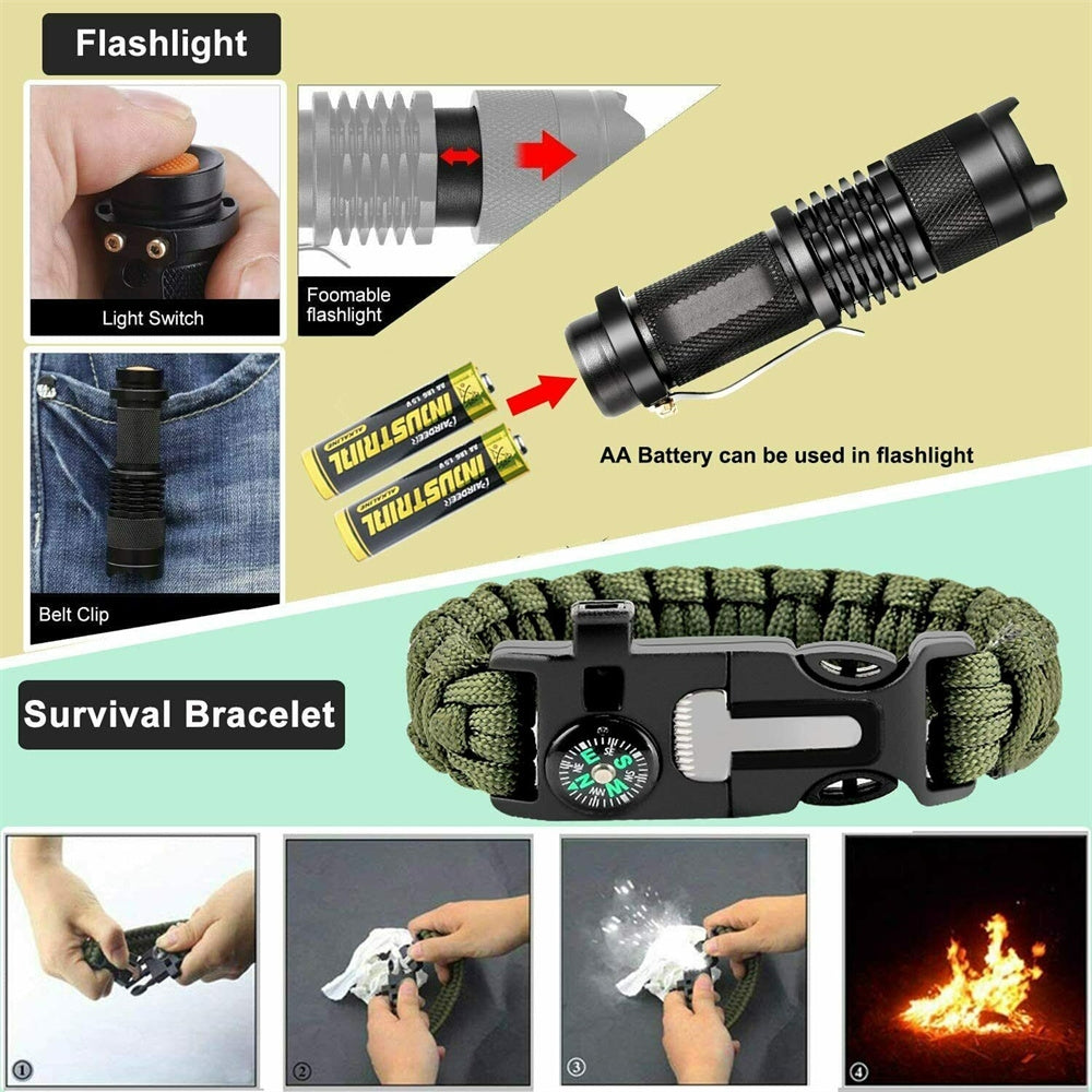 Camping Appliances: 32 In 1 Emergency Survival Equipment Kit Camping SOS Tool Sports Tactical Hiking