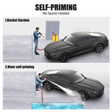 Automotive Cleaning: Electric Car Pressure Washer Cordless Spray Gun W/ 2 Battery Water Cleaner Tool