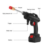 Automotive Cleaning: Electric Car Pressure Washer Cordless Spray Gun W/ 2 Battery Water Cleaner Tool