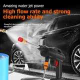 Automotive Cleaning: Electric Car Pressure Washer Cordless Spray Gun W/ 2 Battery Water Cleaner Tool