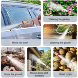 Automotive Cleaning: Electric Car Pressure Washer Cordless Spray Gun W/ 2 Battery Water Cleaner Tool