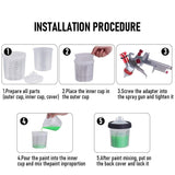 Air HVLP Spray Gun Paint Gun 600CC Gravity Feed Cup 1.4mm 1.7mm 2mm Tip AU Stock