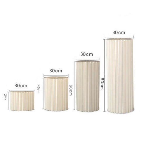 Other Wedding Decorations: 4 Hard Carboard Display Stand Round Plinth Cylinder Pedestal Wedding Flower