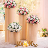 Other Wedding Decorations: 4 Hard Carboard Display Stand Round Plinth Cylinder Pedestal Wedding Flower
