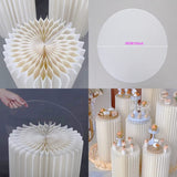 Other Wedding Decorations: 4 Hard Carboard Display Stand Round Plinth Cylinder Pedestal Wedding Flower