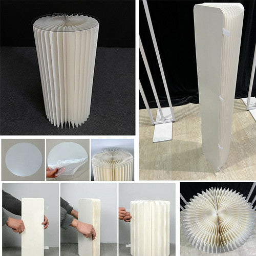 Other Wedding Decorations: 5 Hard Carboard Display Stand Round Plinth Cylinder Pedestal Wedding Flower