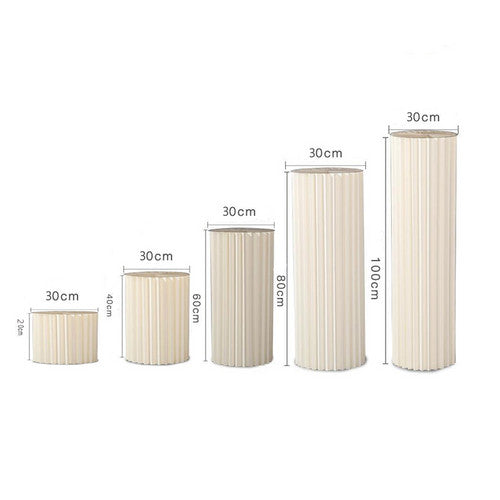 Other Wedding Decorations: 5 Hard Carboard Display Stand Round Plinth Cylinder Pedestal Wedding Flower