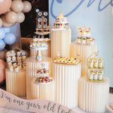 Other Wedding Decorations: 5 Hard Carboard Display Stand Round Plinth Cylinder Pedestal Wedding Flower