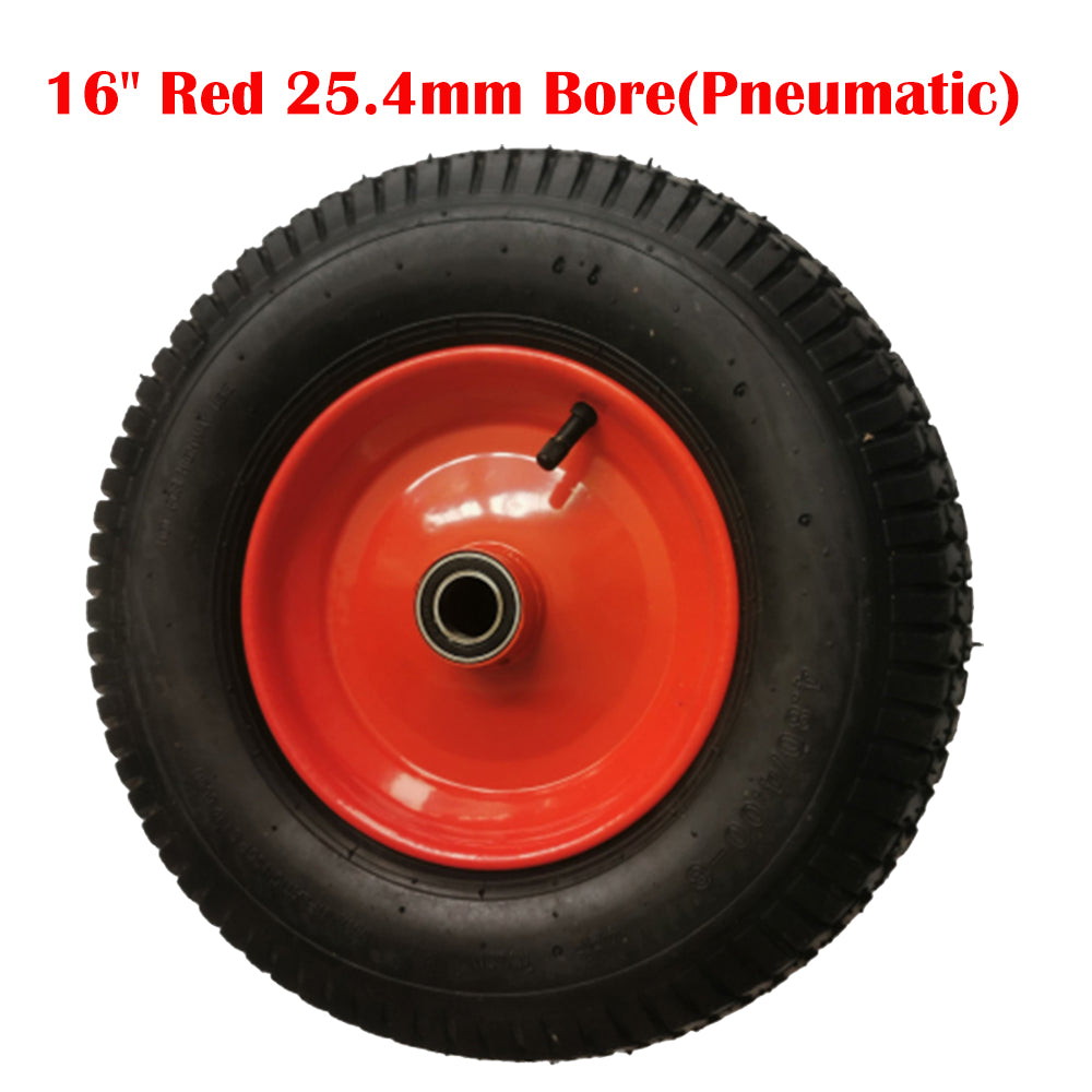 Automotive Parts: 16" Red 25.4mm Bore(Pneumatic) Tire Steel Rim for Hand Trolley Cart