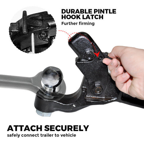 Automotive Lifts & Hoists: 8 Ton Pintle Tow Hook Receiver Arm Hitch Towing Car Truck Heavy Duty Ball Combo