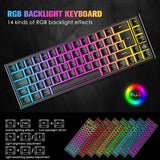 67 Keys Layout Design Mechanical Gaming Keyboard PC PS4 RGB Backlight Wired USB Black