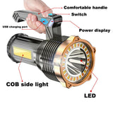 Camping Lights & Lanterns: Most Powerful 1200lm LED Flashlight Super Bright Torch Lamp USB Rechargeable