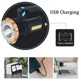 Camping Lights & Lanterns: Most Powerful 1200lm LED Flashlight Super Bright Torch Lamp USB Rechargeable
