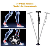 Supports & Braces: Walking Stick Cane Folding Handle Adjustable fixed LED Light Aid Holder Lighting