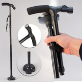 Supports & Braces: Walking Stick Cane Folding Handle Adjustable fixed LED Light Aid Holder Lighting