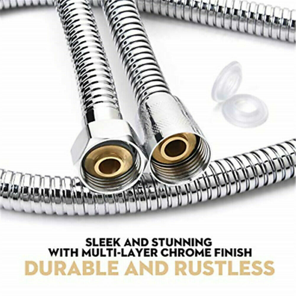 Shower Accessories: 3m Shower Head Hose Stainless Steel Bathroom Flexible Tube Replacement Pipe AU