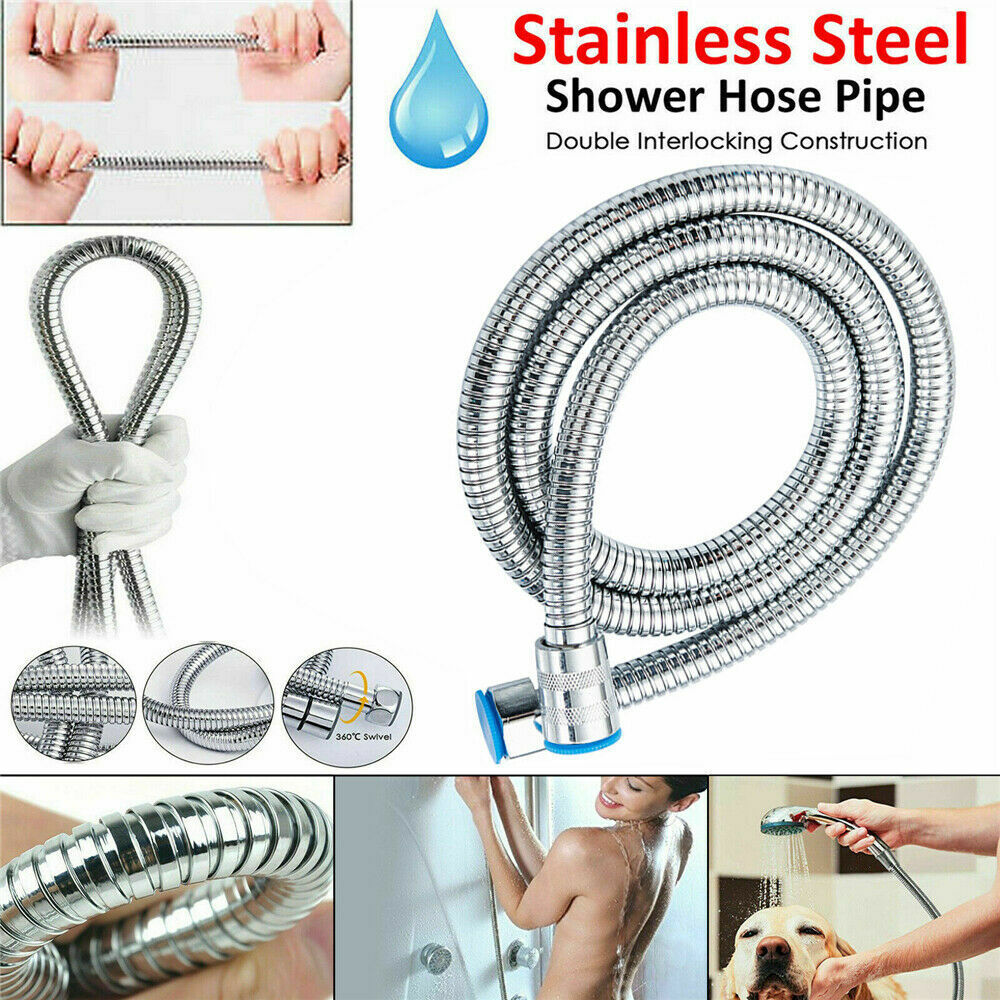 Shower Accessories: 3m Shower Head Hose Stainless Steel Bathroom Flexible Tube Replacement Pipe AU