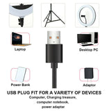 120cm 10"LED Ring Light Dimmable Lighting Kit Phone+Selfie Tripod Makeup Live Lamp