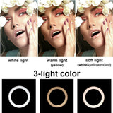 120cm 10"LED Ring Light Dimmable Lighting Kit Phone+Selfie Tripod Makeup Live Lamp