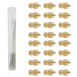 3D Printer 0.4mm Nozzle Throat & 0.4mm Extruder Brass Nozzle Printer Head Set