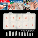 Nail Care: 500Pcs Fake French Nail Tips White Clear Stiletto False Gel Pointy Art Acrylic