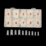 Nail Care: 500Pcs Fake French Nail Tips White Clear Stiletto False Gel Pointy Art Acrylic