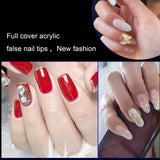 Nail Care: 500Pcs Fake French Nail Tips White Clear Stiletto False Gel Pointy Art Acrylic