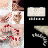 Nail Care: 500Pcs Fake French Nail Tips White Clear Stiletto False Gel Pointy Art Acrylic