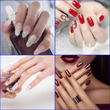 Nail Care: 500Pcs Fake French Nail Tips White Clear Stiletto False Gel Pointy Art Acrylic
