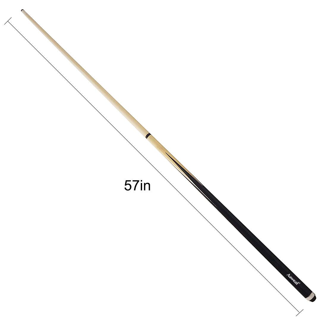 Pool Snooker Billiard Cues Sticks 57"  Case & Chalk