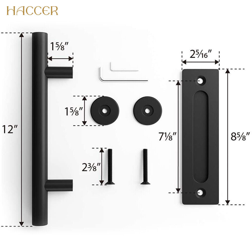 Paper Products: 12" Barn Door Handle Sliding Flush Pull Wood Door Gate Hardware Stainless Steel