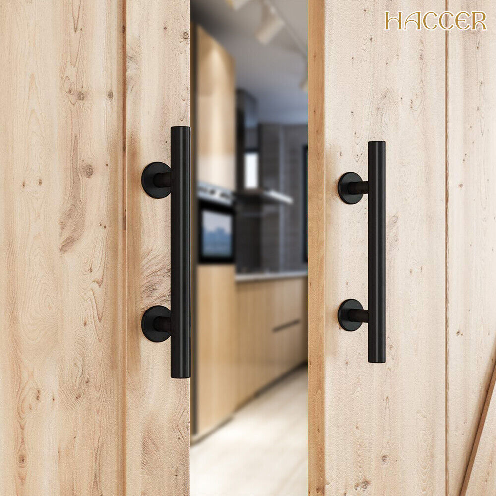 Paper Products: 12" Barn Door Handle Sliding Flush Pull Wood Door Gate Hardware Stainless Steel