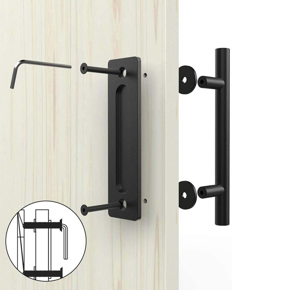 Paper Products: 12" Barn Door Handle Sliding Flush Pull Wood Door Gate Hardware Stainless Steel