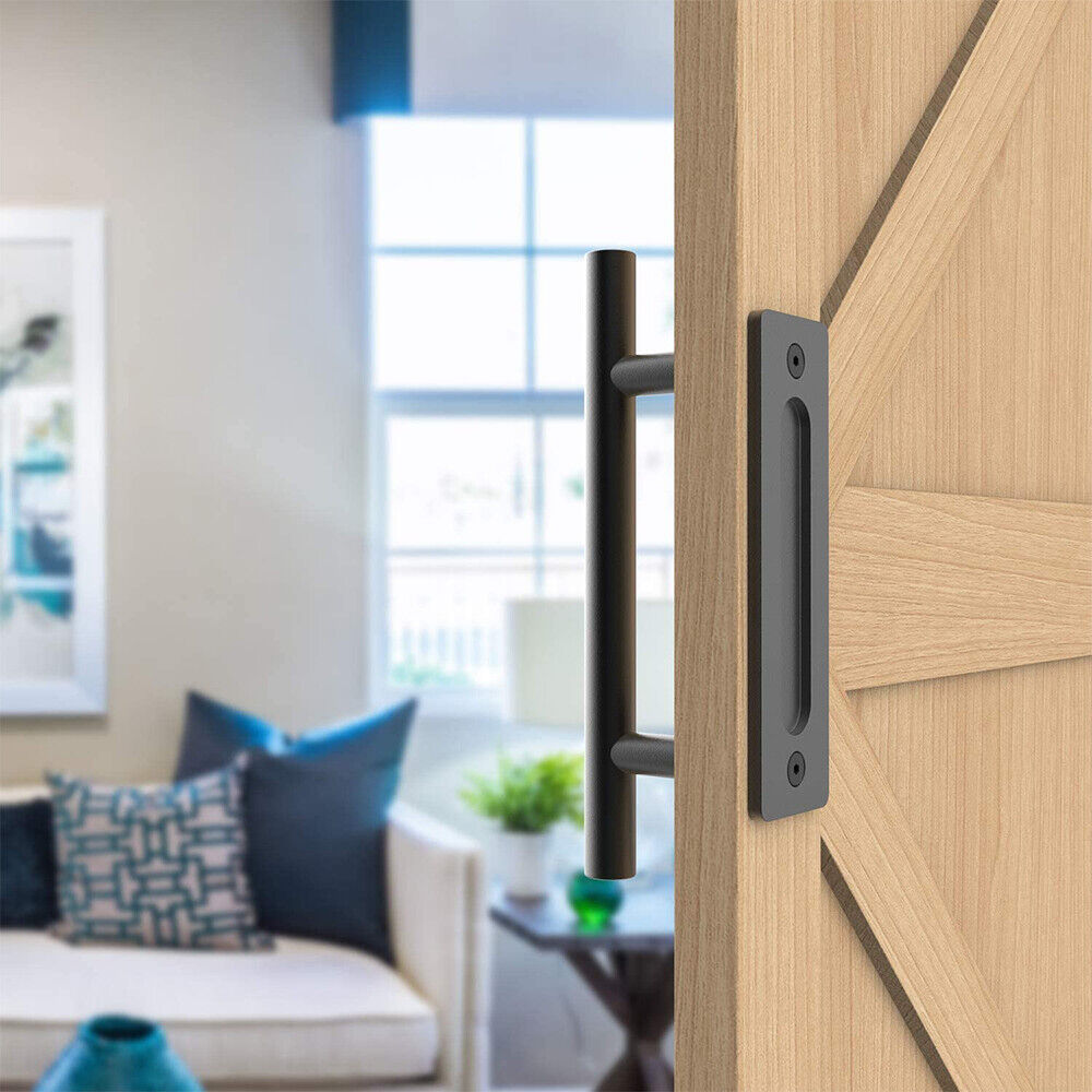 Paper Products: 12" Barn Door Handle Sliding Flush Pull Wood Door Gate Hardware Stainless Steel