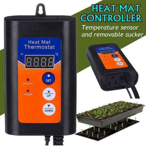 Pots, Planters & Accessories: Thermostat Controller Seedling Heat Mat Heating Pad Plant Seed Start AU PLUG