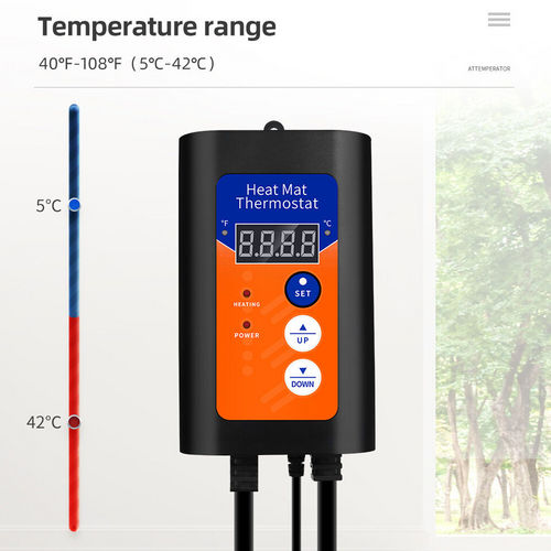 Pots, Planters & Accessories: Thermostat Controller Seedling Heat Mat Heating Pad Plant Seed Start AU PLUG