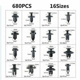 731pcs Car Trim Body Clips Kit Rivet Retainer Auto Panel Bumper Plastic Fastener