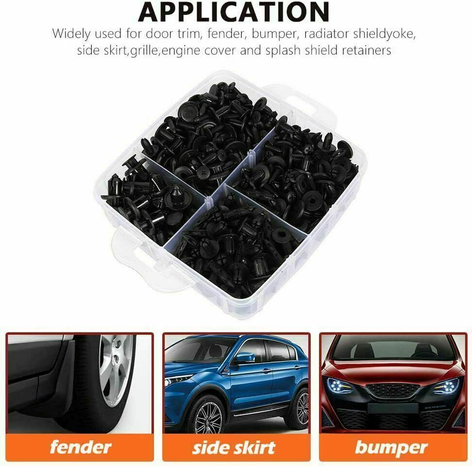 731pcs Car Trim Body Clips Kit Rivet Retainer Auto Panel Bumper Plastic Fastener