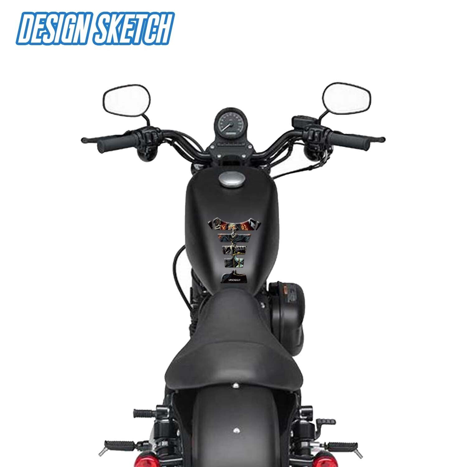 Automotive Decor: Tank Pad Fuel Tank Sticker Guard Motorcycle Decoration Fit For Kawasaki Z400