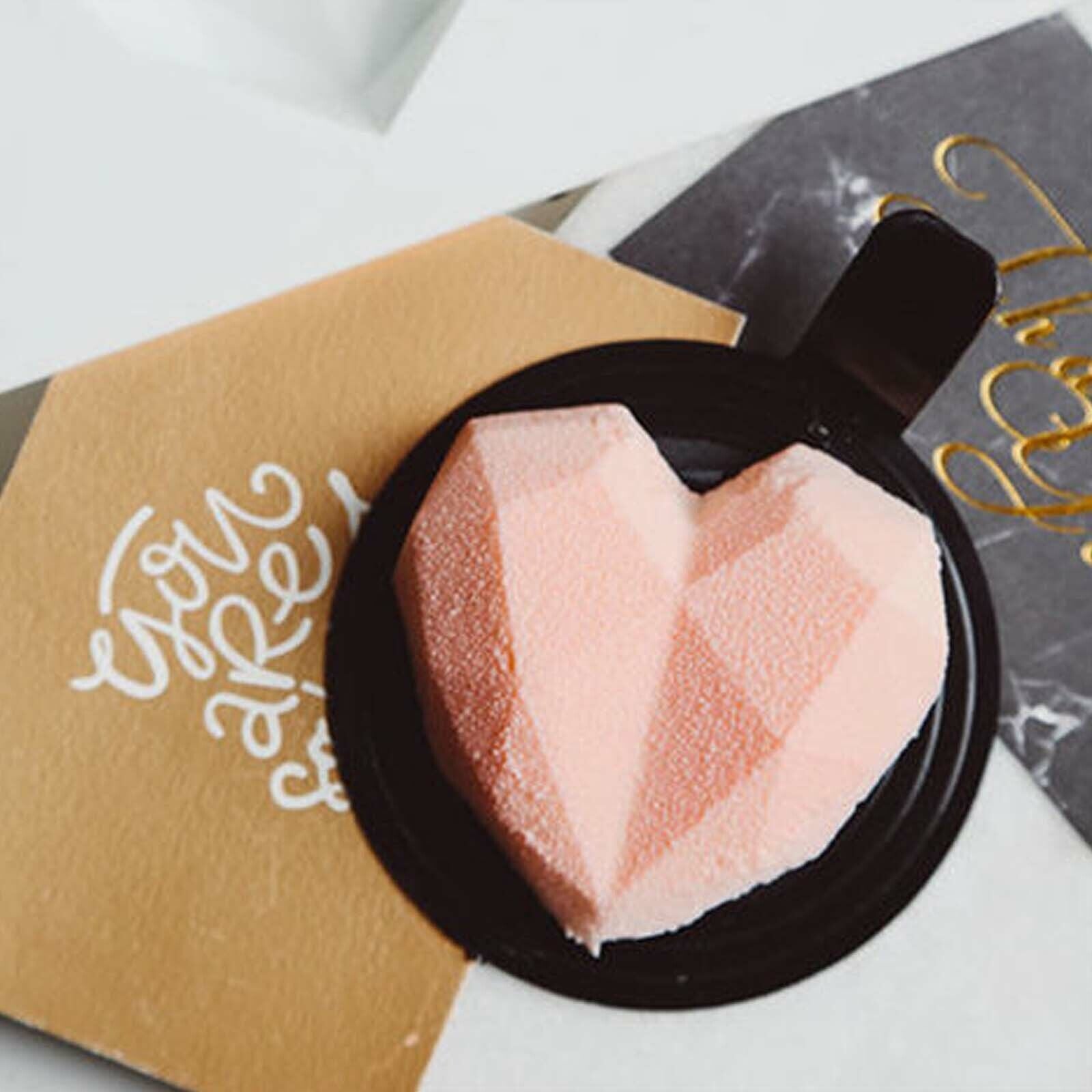 Kitchen Utensils: 2PCS DIY 3D Fondant Mold Silicone Heart Shape Candy Cake Chocolate Mould Sugar Craft