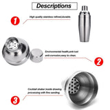 Wine & Champagne Hampers: Boston Cocktail Shaker Set Maker Mixer Martini Spirit Bar Strainer Bartender Kit