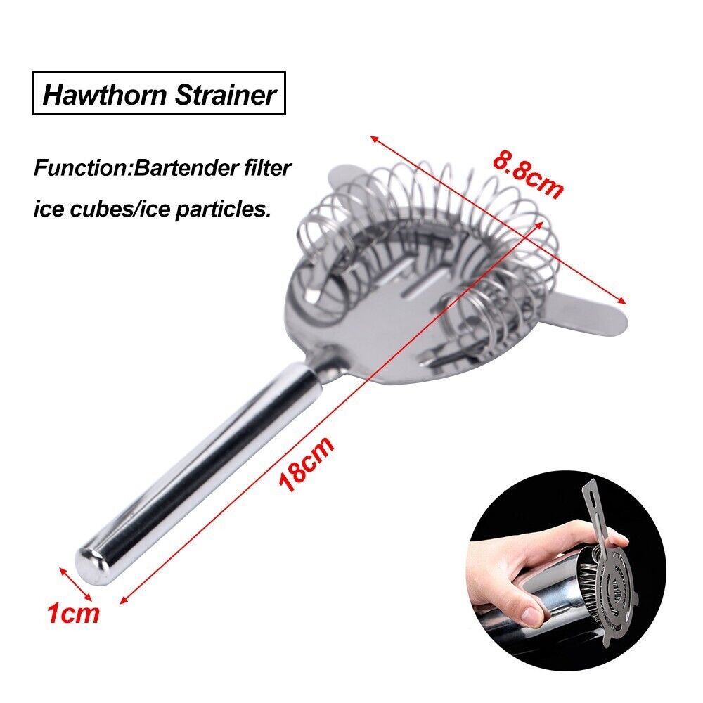 Wine & Champagne Hampers: Boston Cocktail Shaker Set Maker Mixer Martini Spirit Bar Strainer Bartender Kit