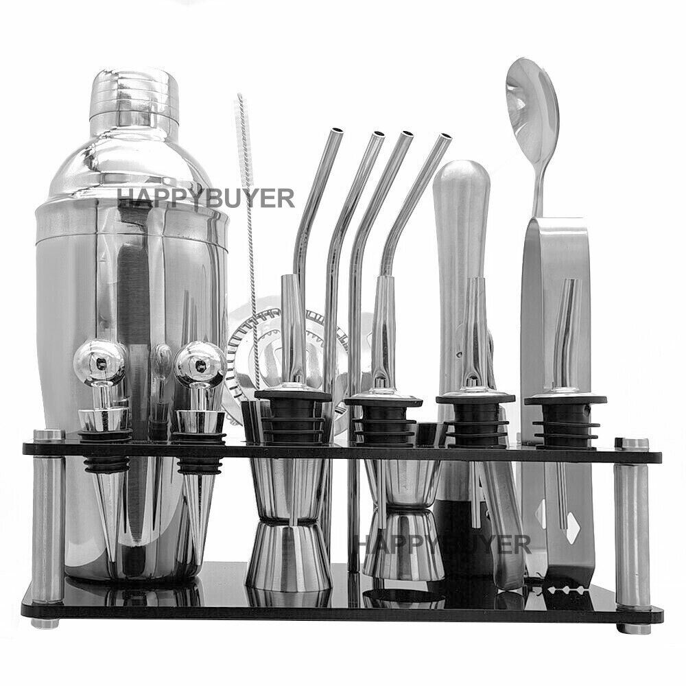 Wine & Champagne Hampers: 20Pcs Cocktail Shaker Set 750ml Martini Strainer Bartender Kit Bar Spirits Maker